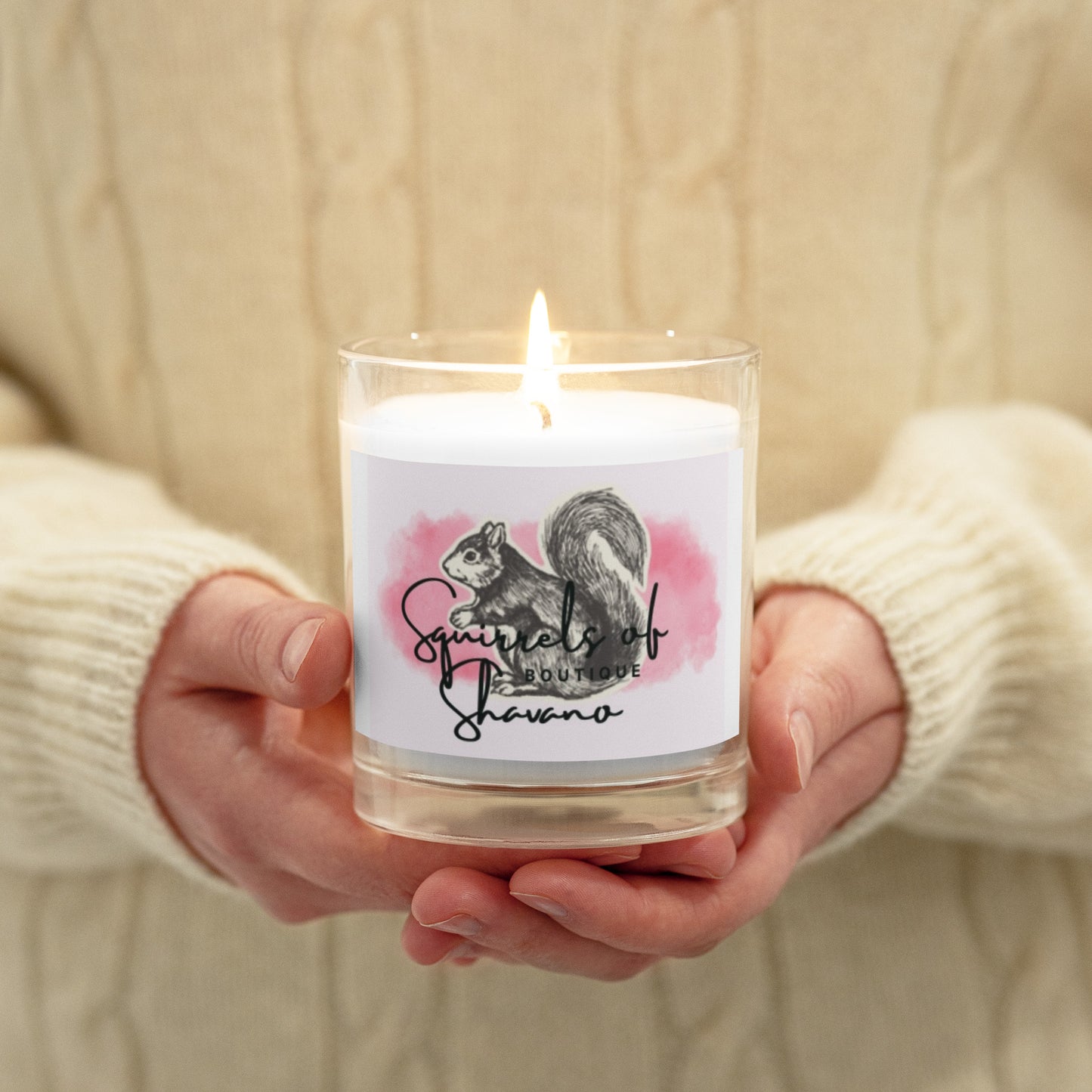 Squirrels of Shavano Glass Jar Candle