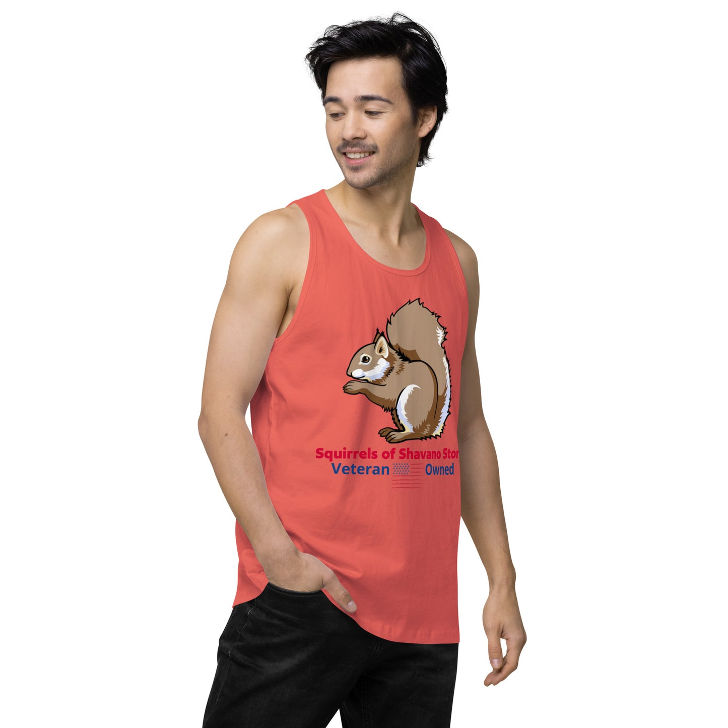 Squirrels of Shavano Desert Camo Squirrel Men’s Premium Tank Top