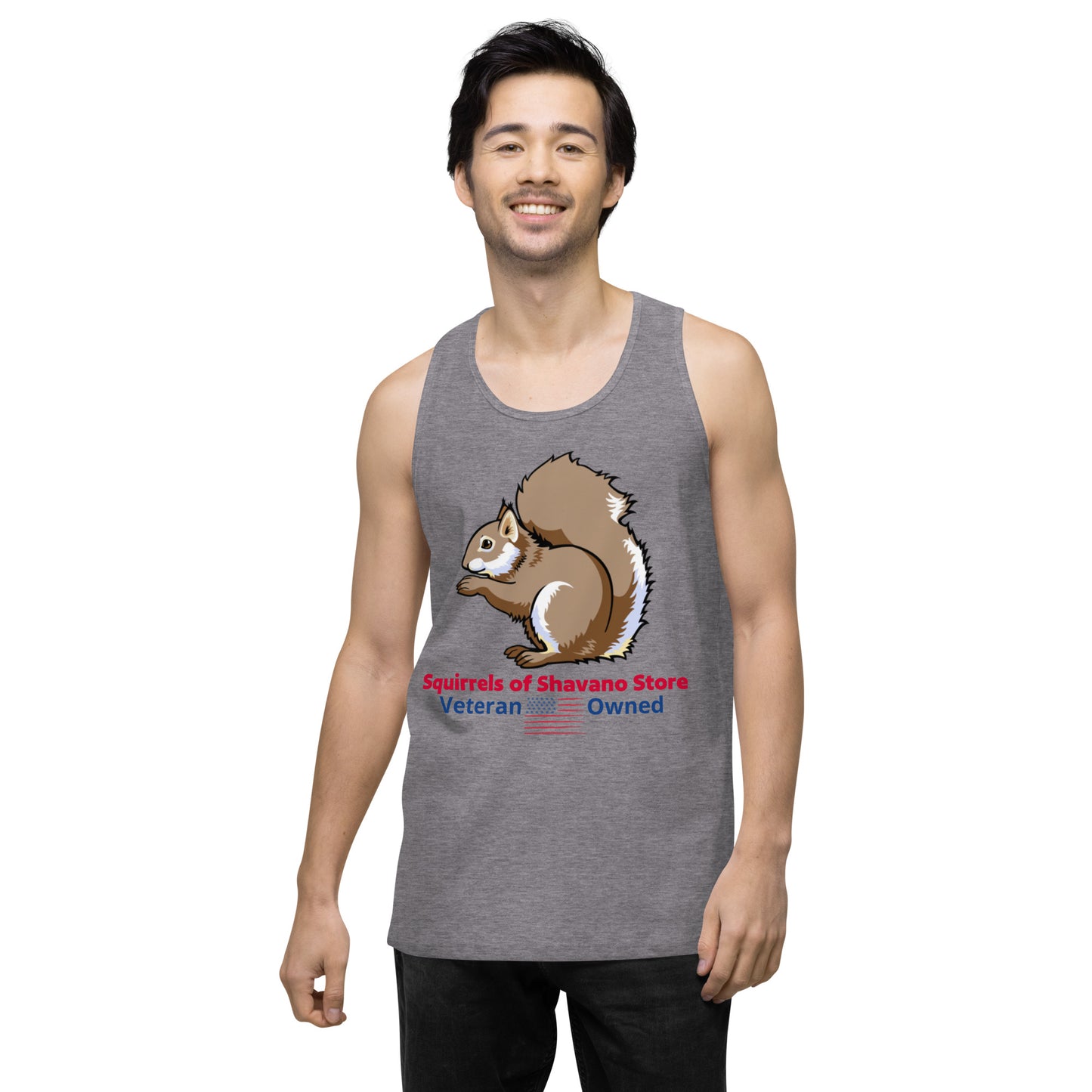 Squirrels of Shavano Desert Camo Squirrel Men’s Premium Tank Top