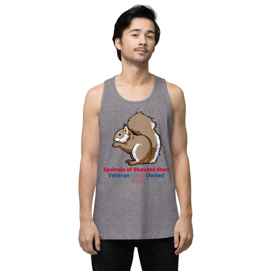 Squirrels of Shavano Desert Camo Squirrel Men’s Premium Tank Top