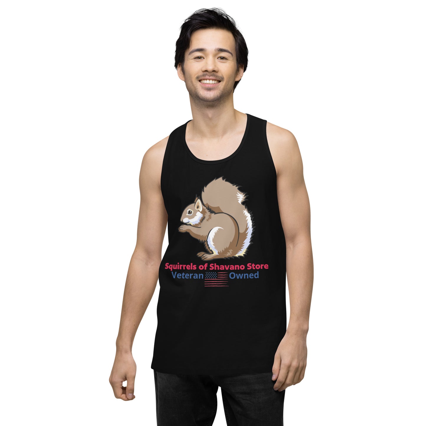 Squirrels of Shavano Desert Camo Squirrel Men’s Premium Tank Top