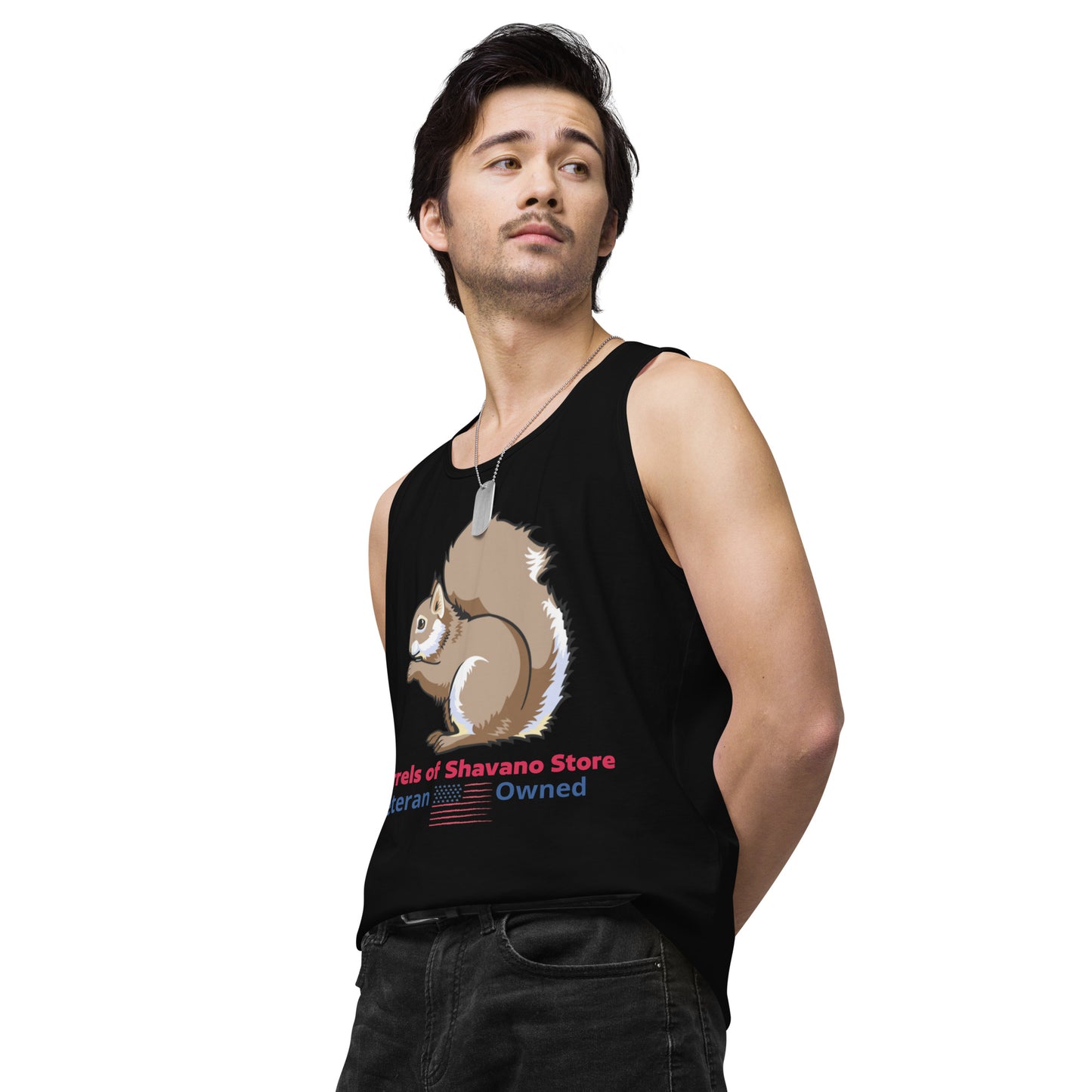 Squirrels of Shavano Desert Camo Squirrel Men’s Premium Tank Top