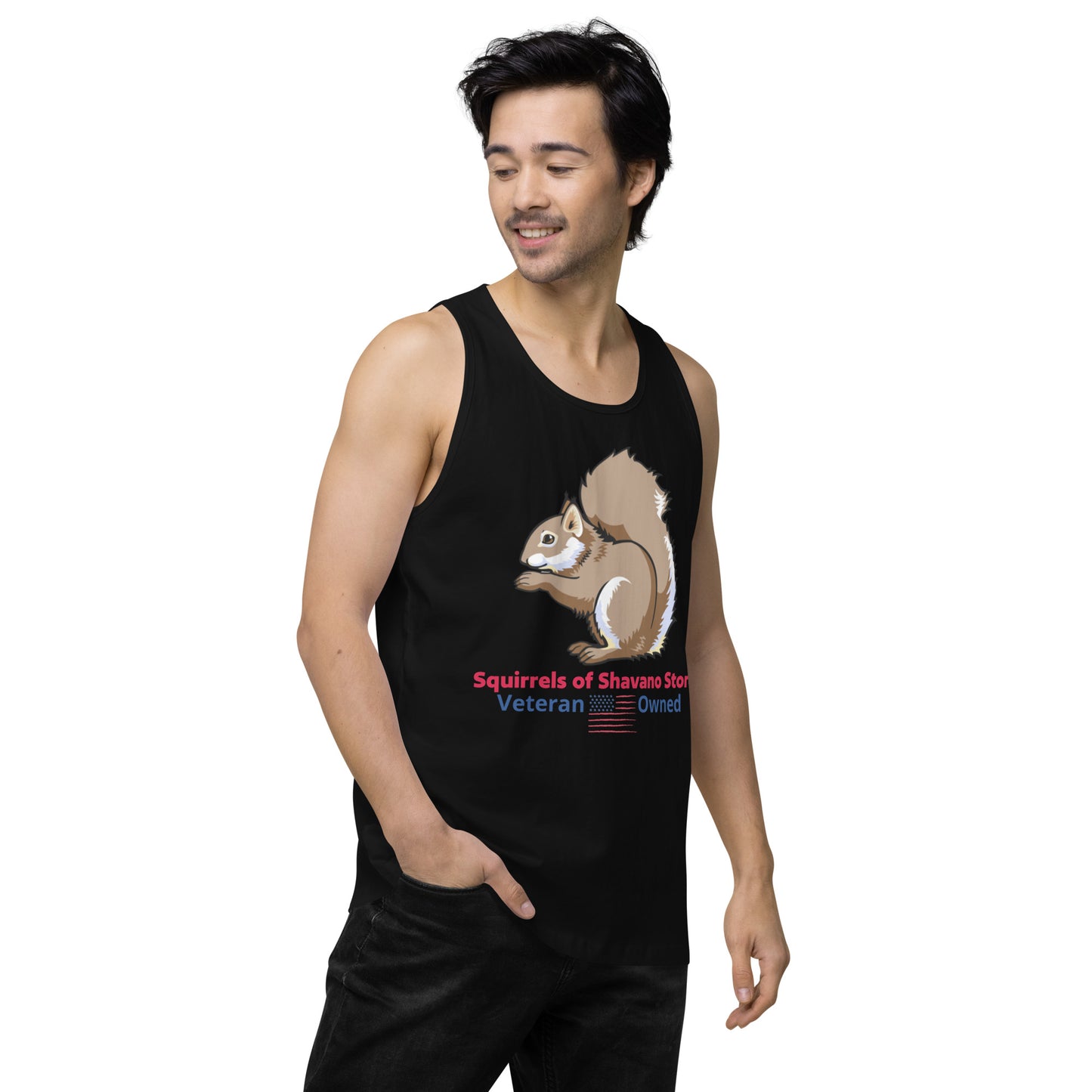 Squirrels of Shavano Desert Camo Squirrel Men’s Premium Tank Top