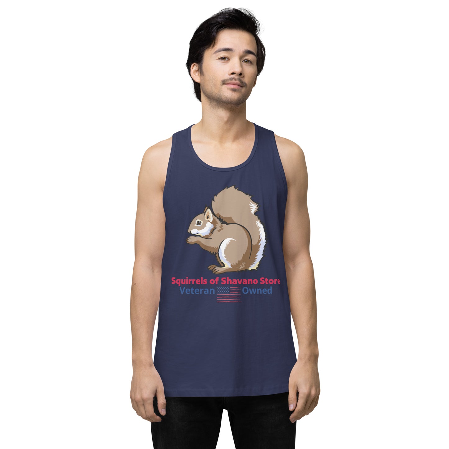 Squirrels of Shavano Desert Camo Squirrel Men’s Premium Tank Top