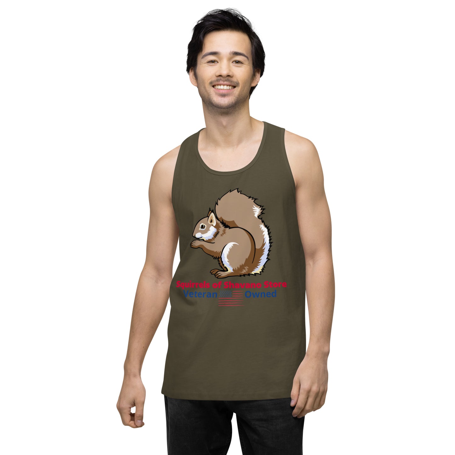 Squirrels of Shavano Desert Camo Squirrel Men’s Premium Tank Top