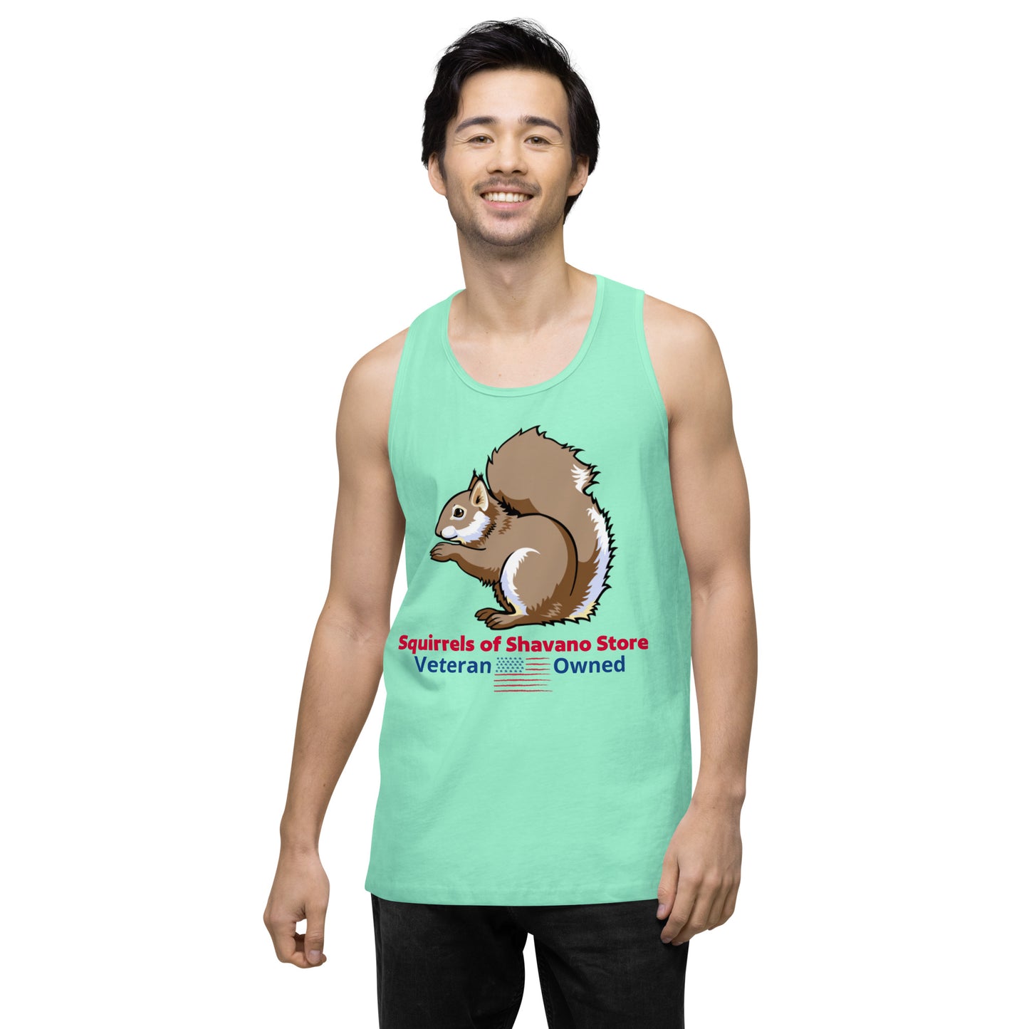 Squirrels of Shavano Desert Camo Squirrel Men’s Premium Tank Top