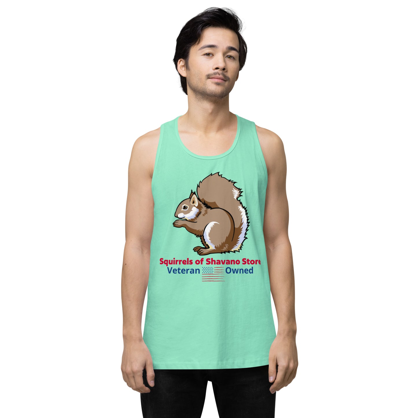 Squirrels of Shavano Desert Camo Squirrel Men’s Premium Tank Top