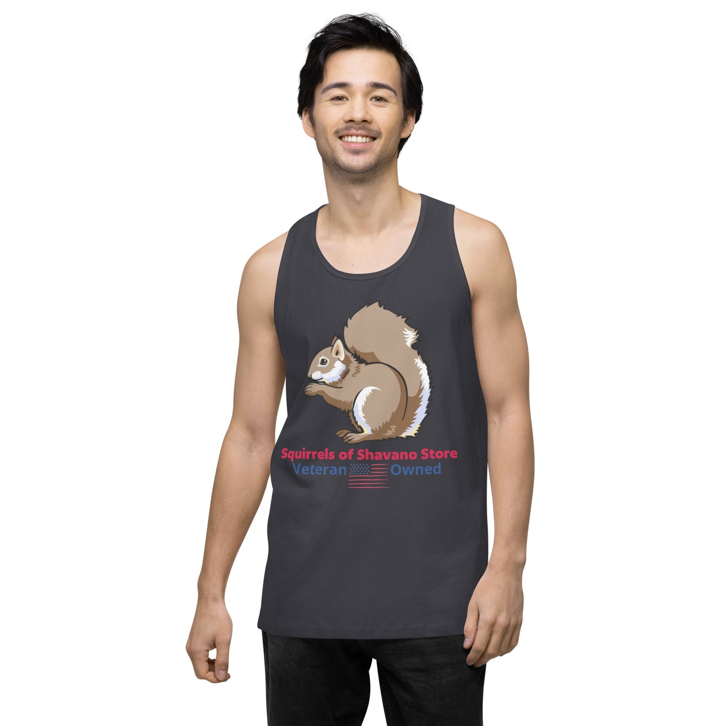 Squirrels of Shavano Desert Camo Squirrel Men’s Premium Tank Top