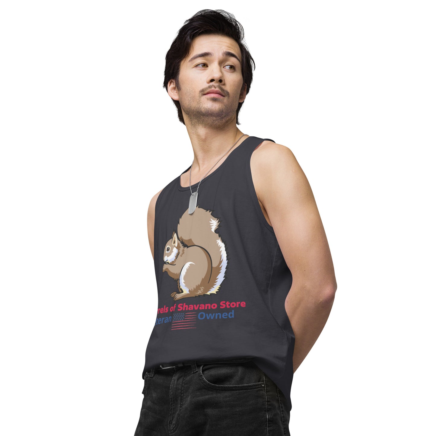 Squirrels of Shavano Desert Camo Squirrel Men’s Premium Tank Top