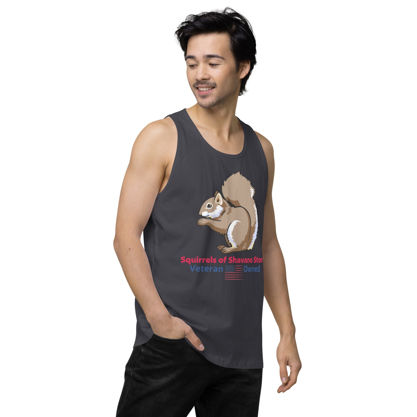 Squirrels of Shavano Desert Camo Squirrel Men’s Premium Tank Top