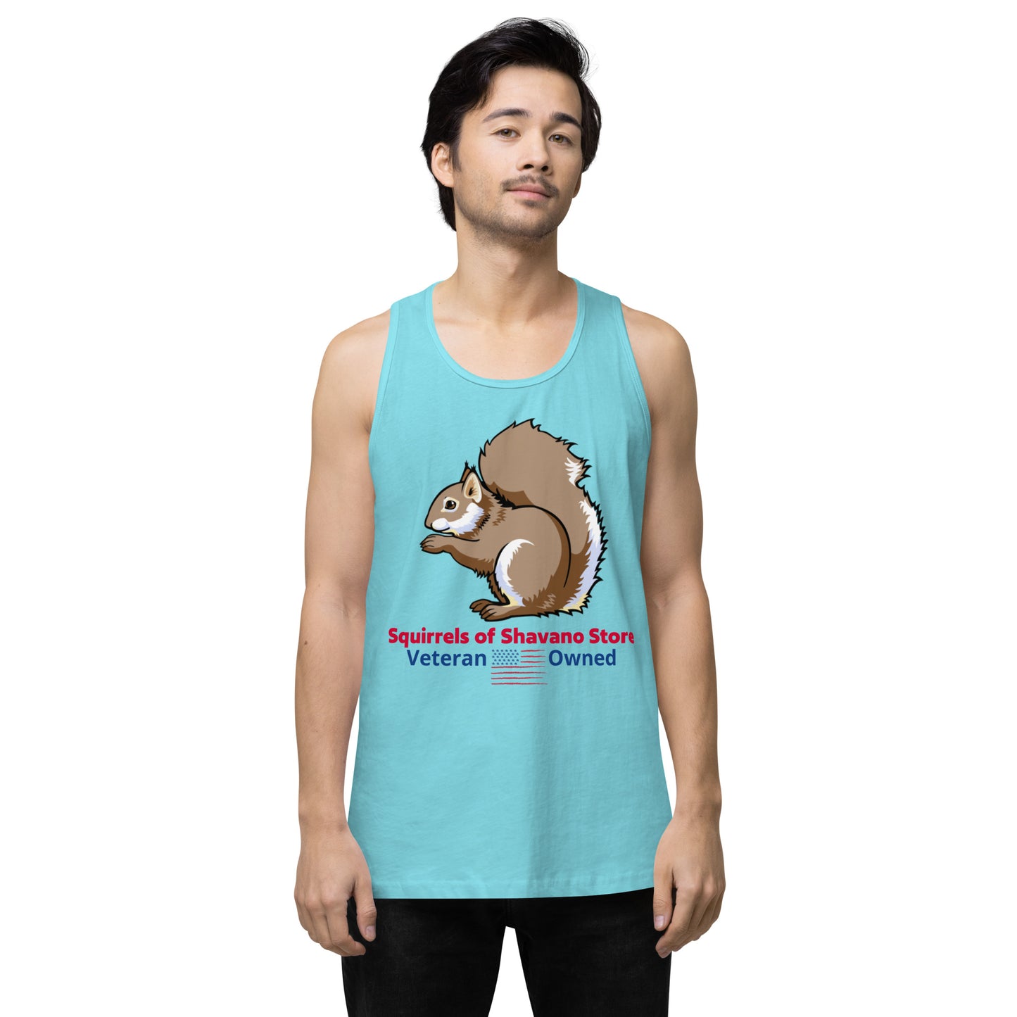 Squirrels of Shavano Desert Camo Squirrel Men’s Premium Tank Top