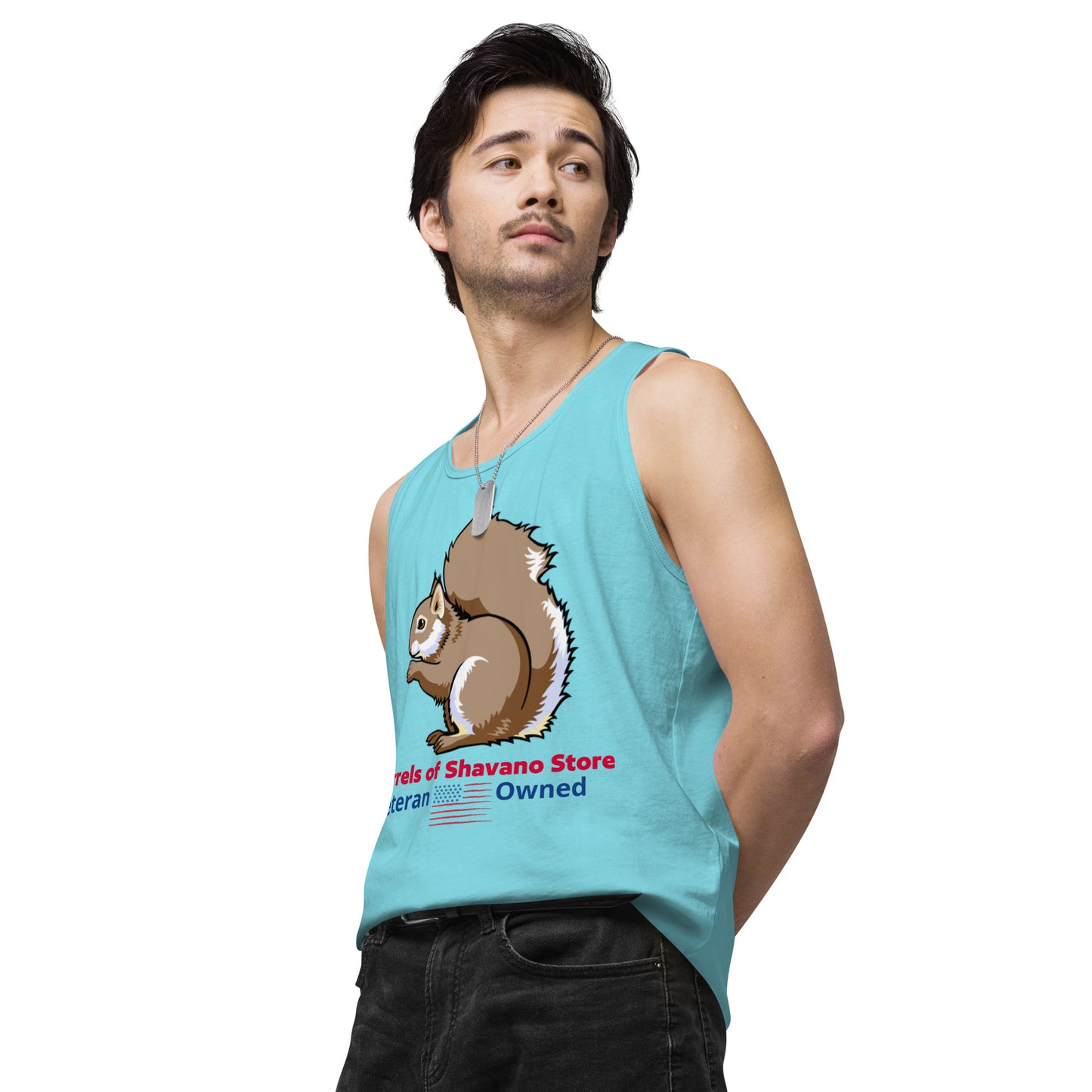 Squirrels of Shavano Desert Camo Squirrel Men’s Premium Tank Top