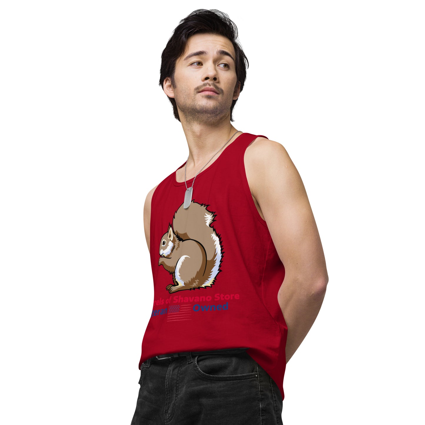 Squirrels of Shavano Desert Camo Squirrel Men’s Premium Tank Top