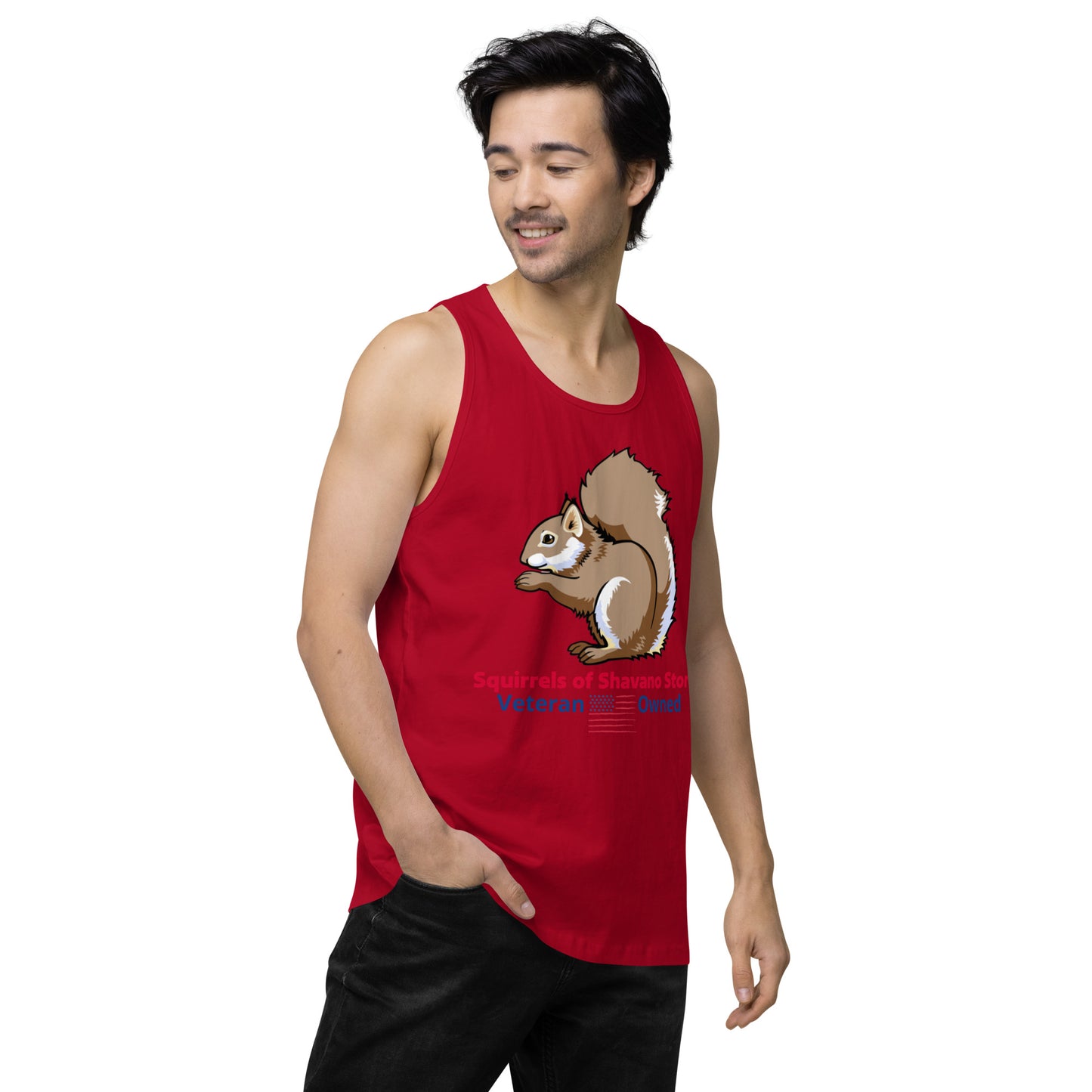 Squirrels of Shavano Desert Camo Squirrel Men’s Premium Tank Top