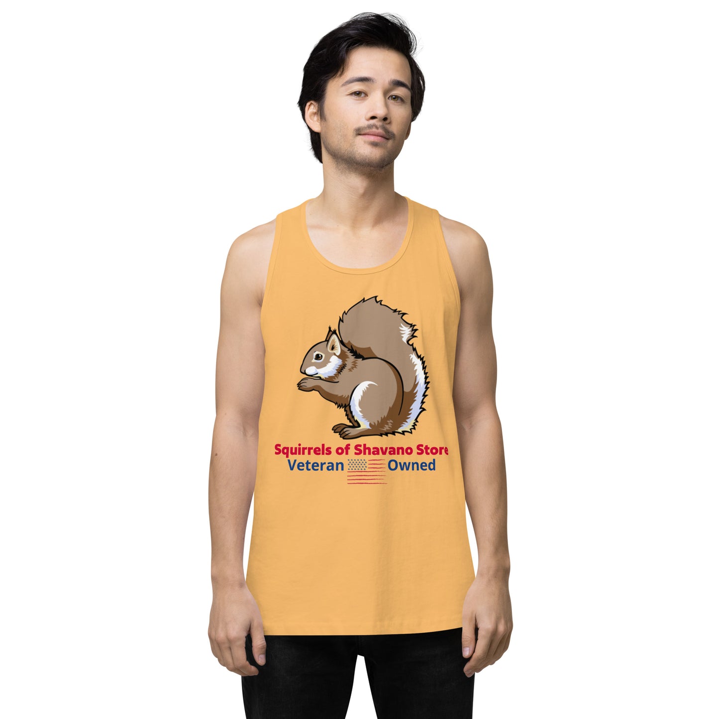 Squirrels of Shavano Desert Camo Squirrel Men’s Premium Tank Top