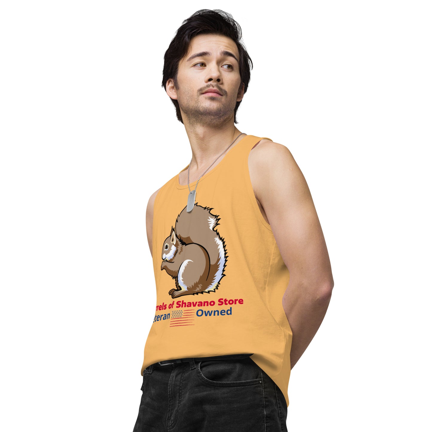 Squirrels of Shavano Desert Camo Squirrel Men’s Premium Tank Top