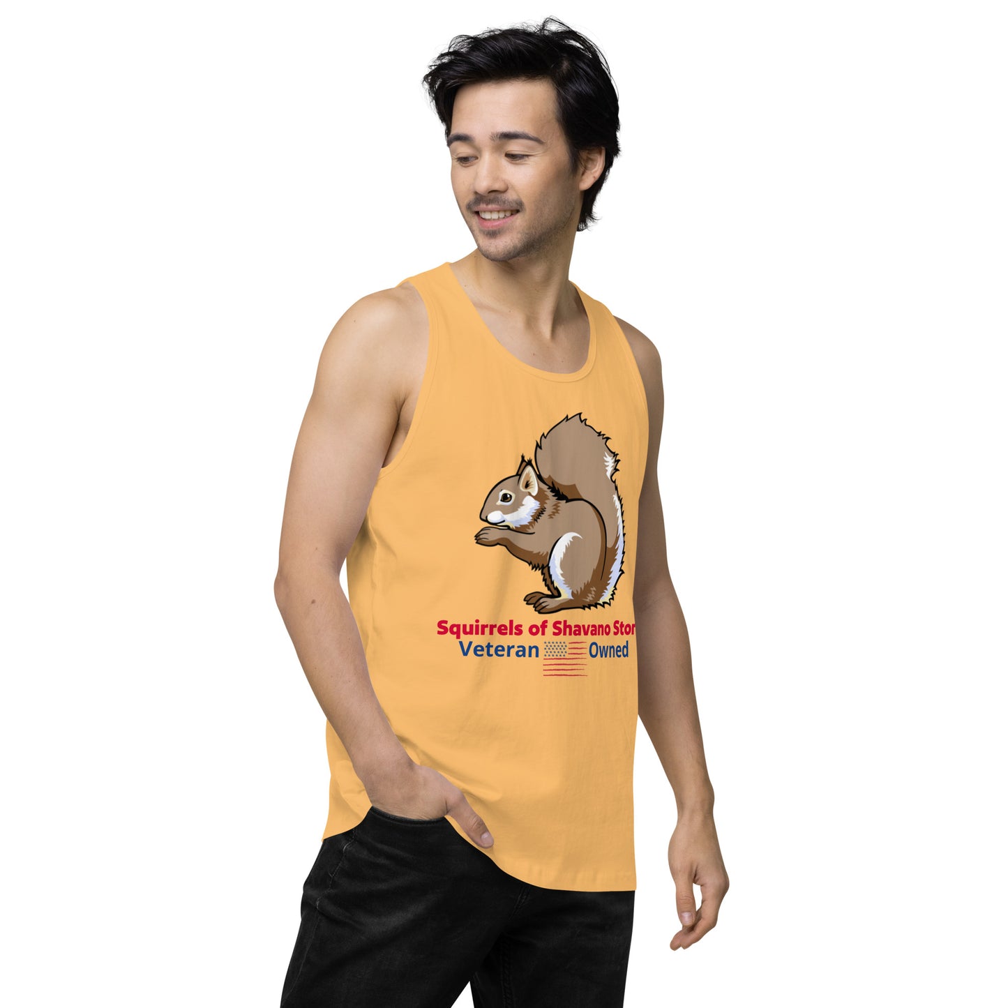 Squirrels of Shavano Desert Camo Squirrel Men’s Premium Tank Top