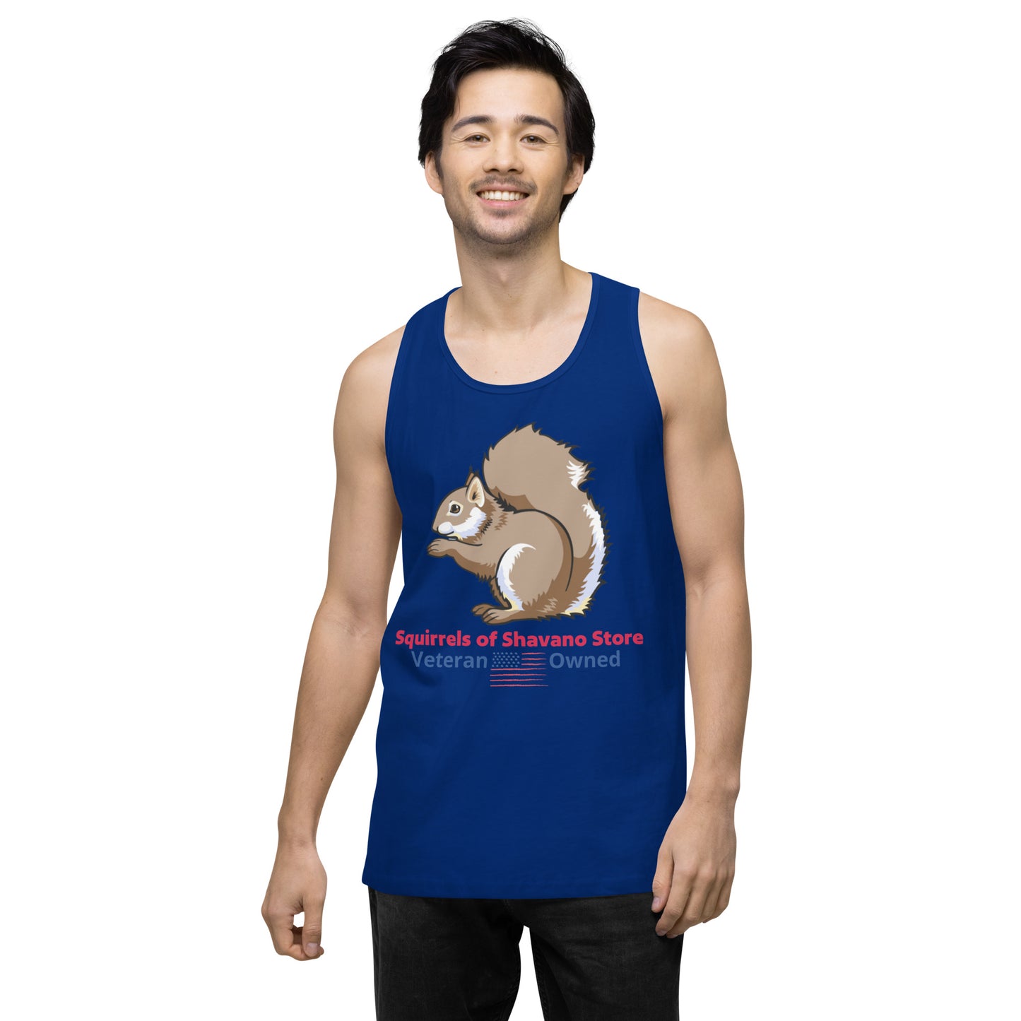 Squirrels of Shavano Desert Camo Squirrel Men’s Premium Tank Top