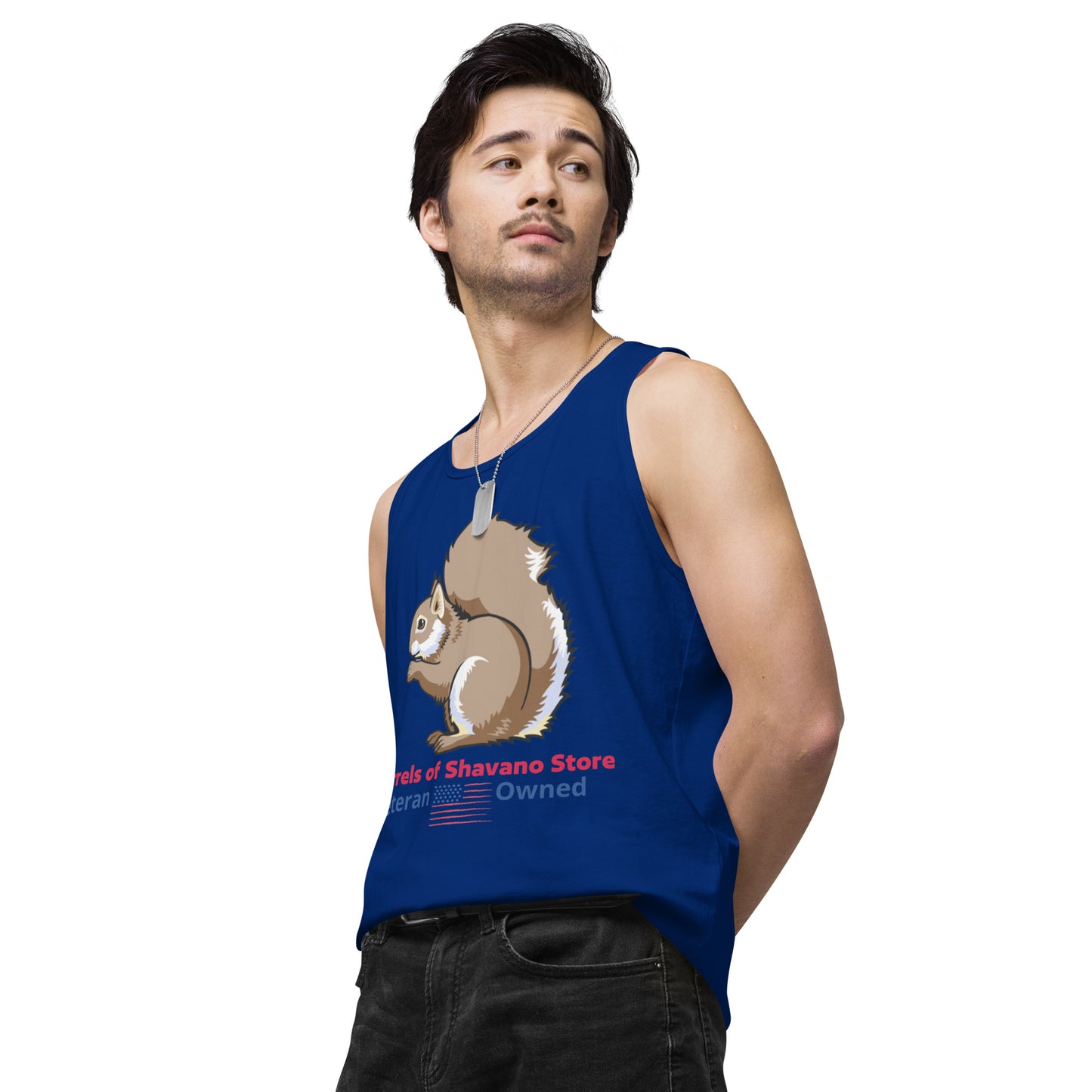 Squirrels of Shavano Desert Camo Squirrel Men’s Premium Tank Top