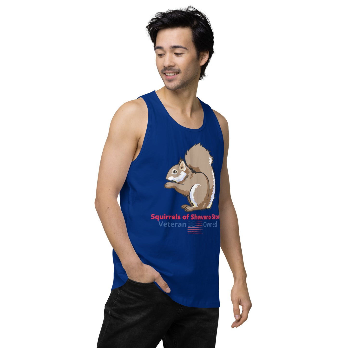 Squirrels of Shavano Desert Camo Squirrel Men’s Premium Tank Top