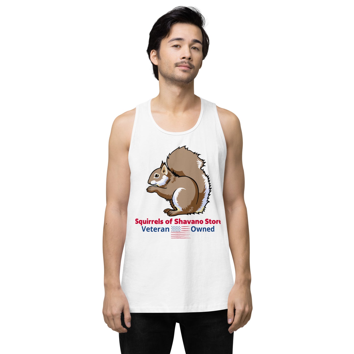 Squirrels of Shavano Desert Camo Squirrel Men’s Premium Tank Top