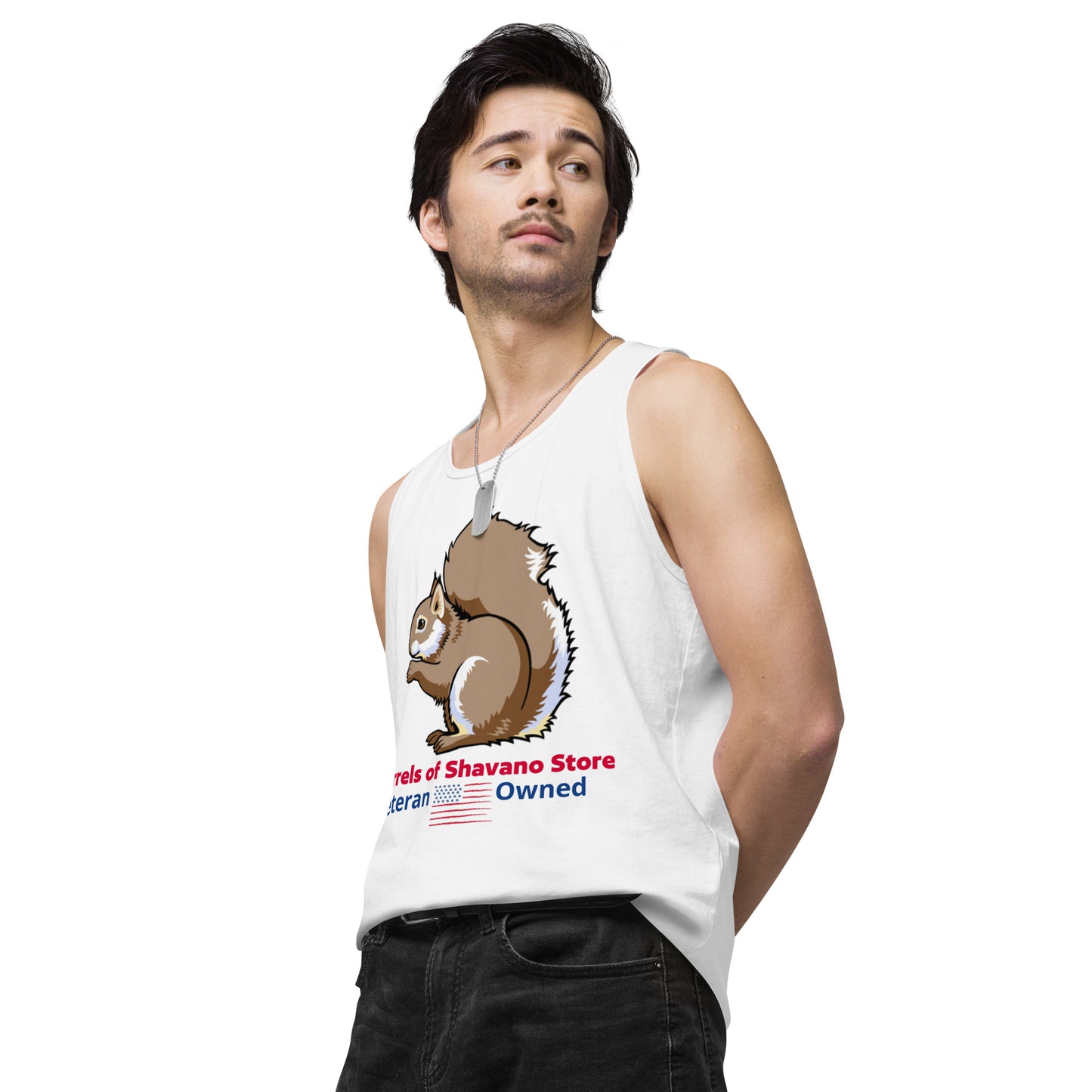 Squirrels of Shavano Desert Camo Squirrel Men’s Premium Tank Top