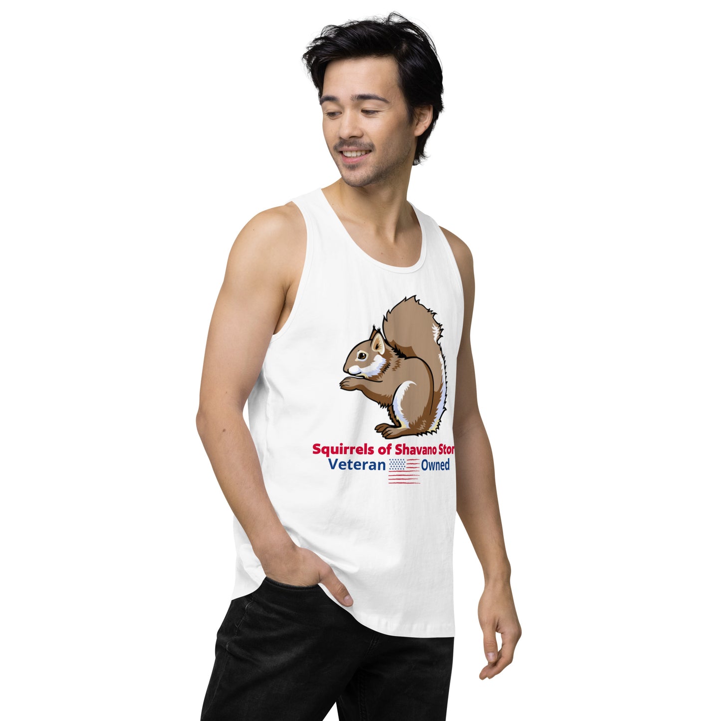 Squirrels of Shavano Desert Camo Squirrel Men’s Premium Tank Top