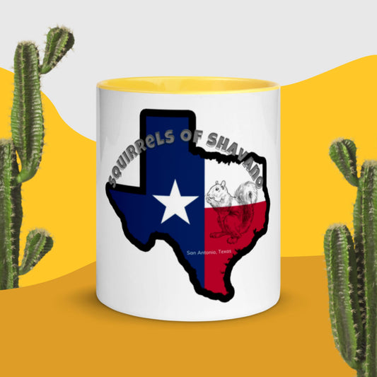 Squirrels of Shavano Texas Mug with Color Inside
